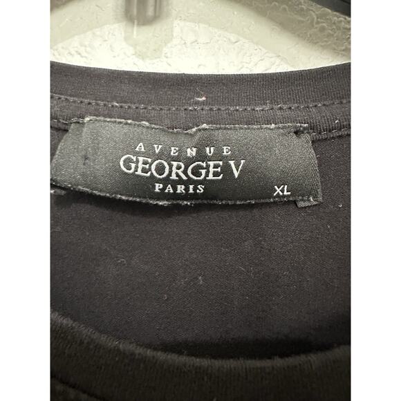 Avenue George V Paris Crystal Teddy Bear short-sleeve t-shirt in black Size XL - Picture 6 of 8